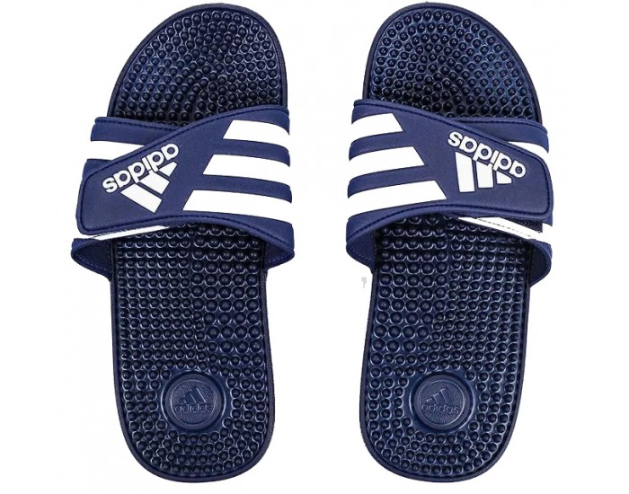 Adidas Adissage синие с белым