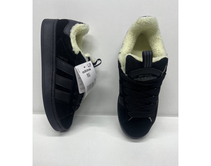 Adidas Campus 00s All Black с мехом