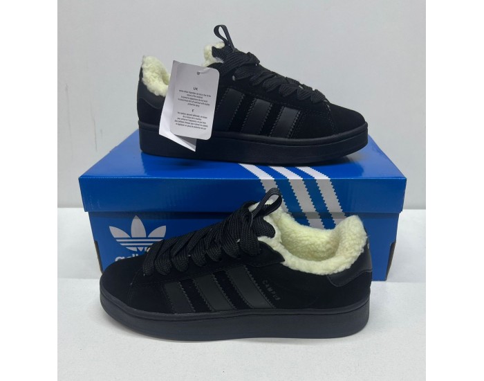 Adidas Campus 00s All Black с мехом
