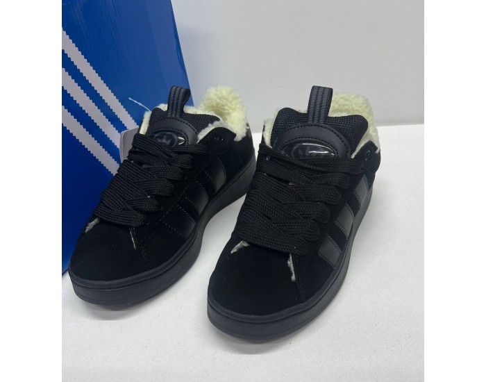 Adidas Campus 00s All Black с мехом