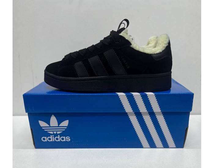 Adidas Campus 00s All Black с мехом