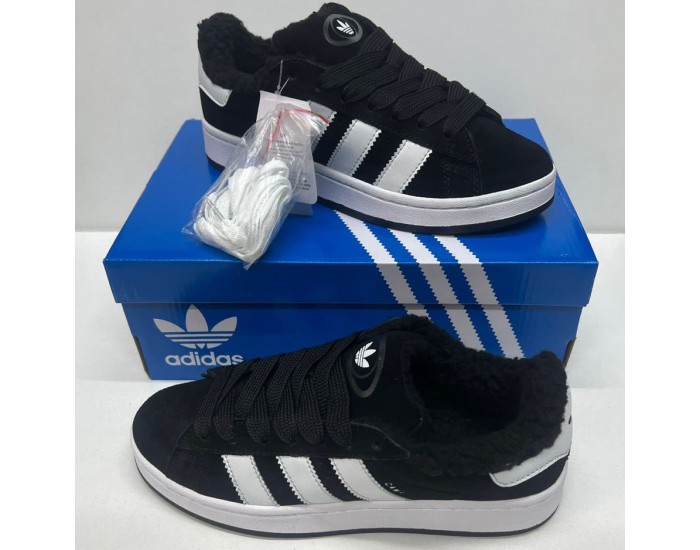 Adidas Campus 00s Core Black с мехом