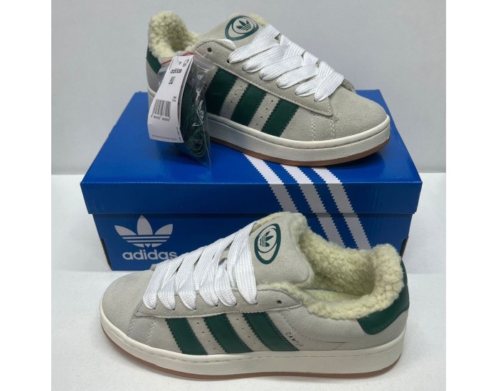 Adidas Campus 00s Grey Green с мехом