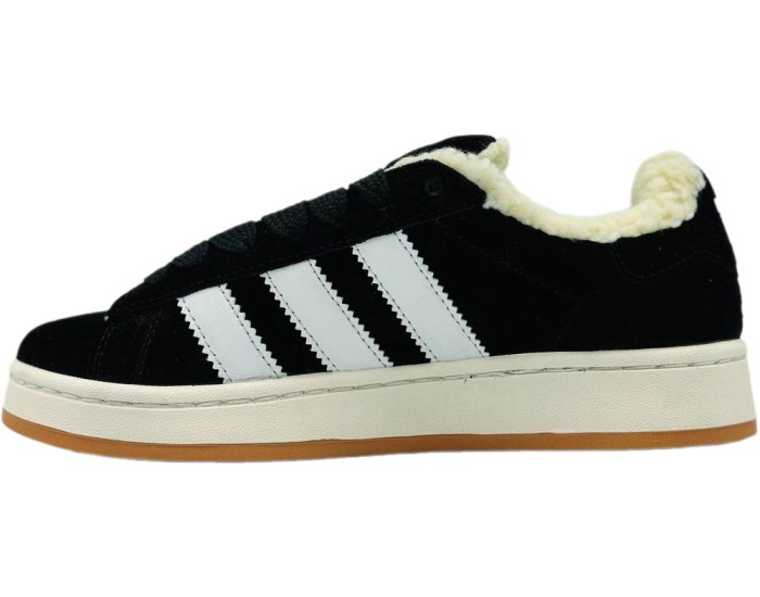 Adidas Campus 00s Black White с мехом