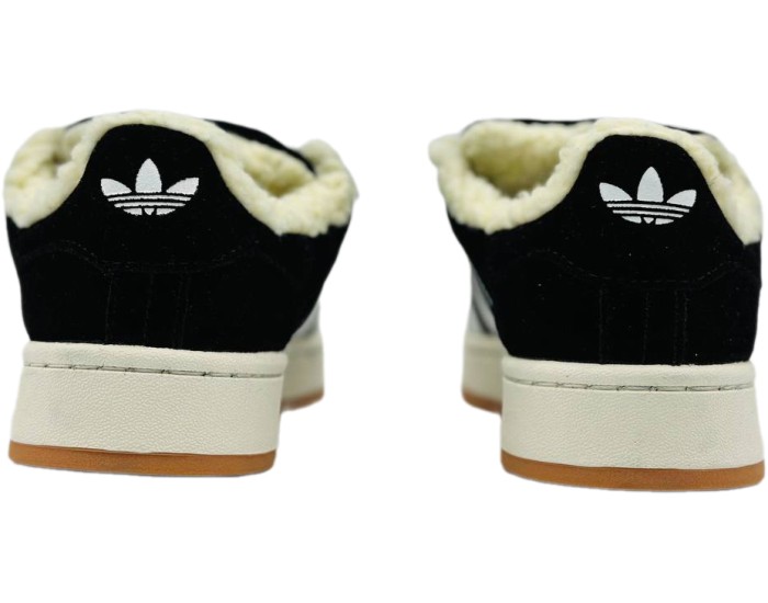 Adidas Campus 00s Black White с мехом