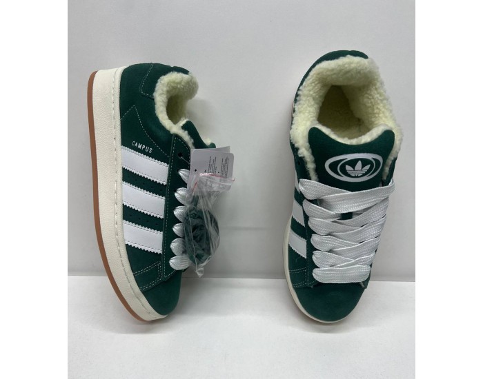 Adidas Campus 00s Dark Green с мехом