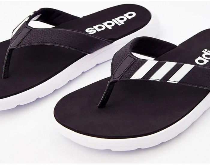 Adidas Comfort Flip Flop белые с черным