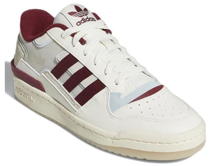 Adidas Forum Exhibit Low White Burgundy