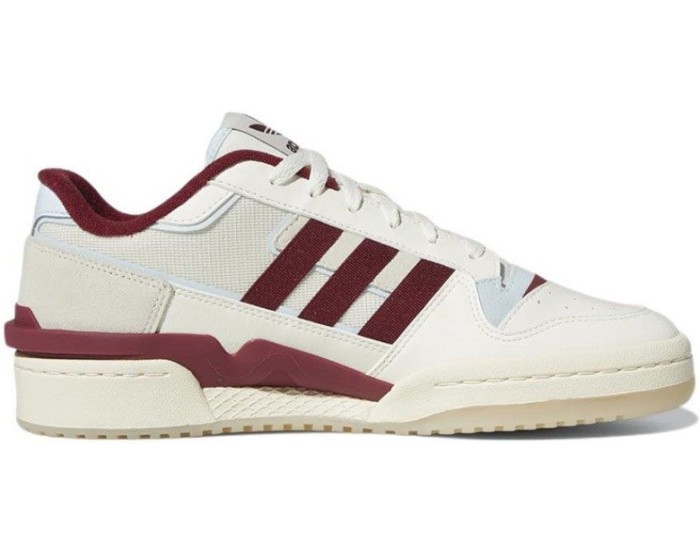 Adidas Forum Exhibit Low White Burgundy