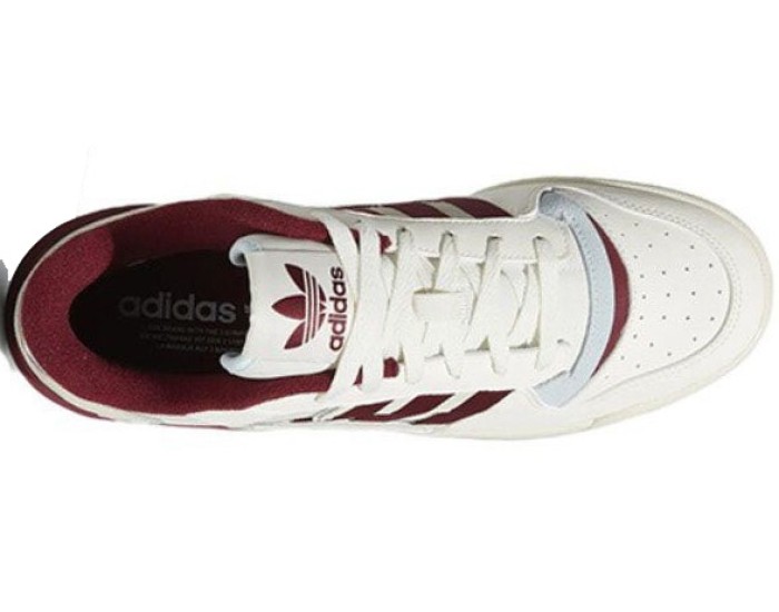 Adidas Forum Exhibit Low White Burgundy