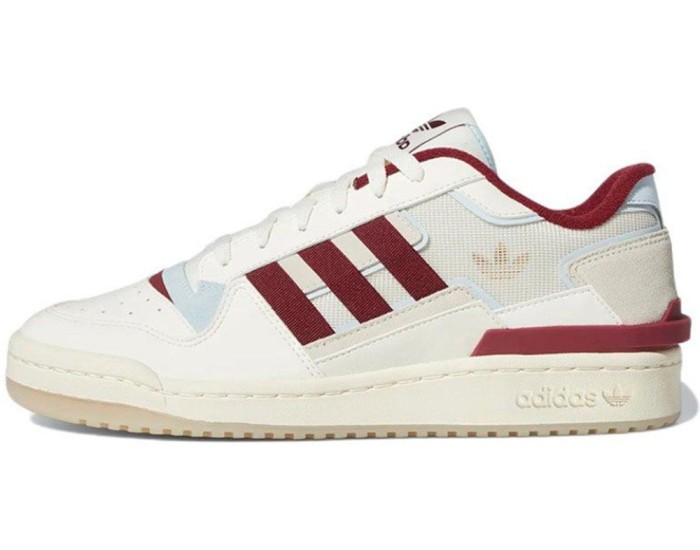 Adidas Forum Exhibit Low White Burgundy