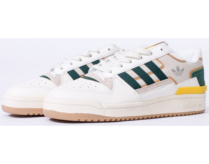 Adidas Forum Exhibit Low White Green Yellow