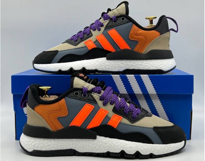 Adidas Nite Jogger Black Grey Orange Purple