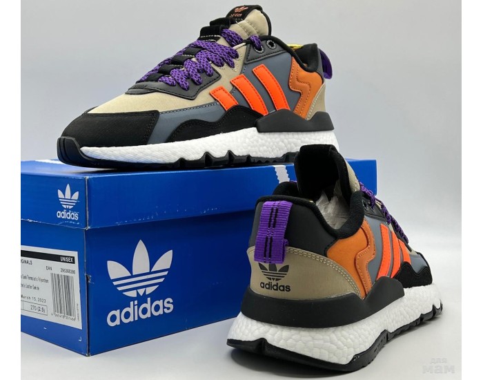Adidas Nite Jogger Black Grey Orange Purple