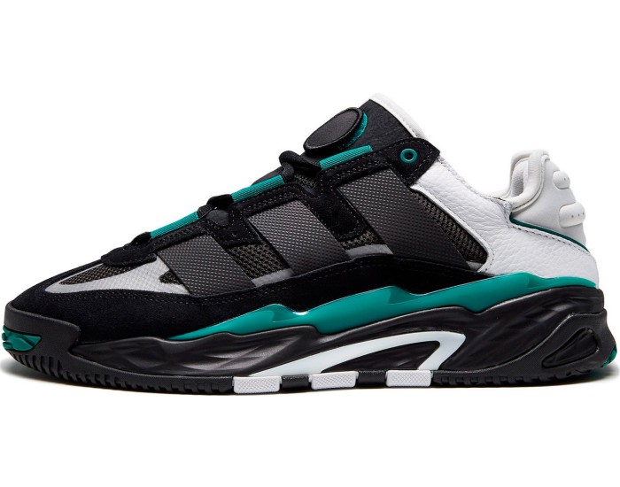 Adidas Niteball Black Green с мехом