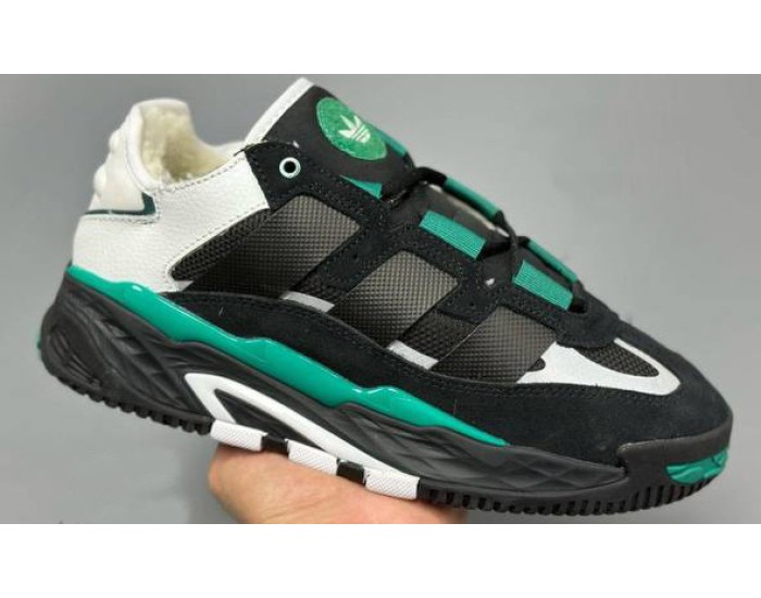 Adidas Niteball Black Green с мехом