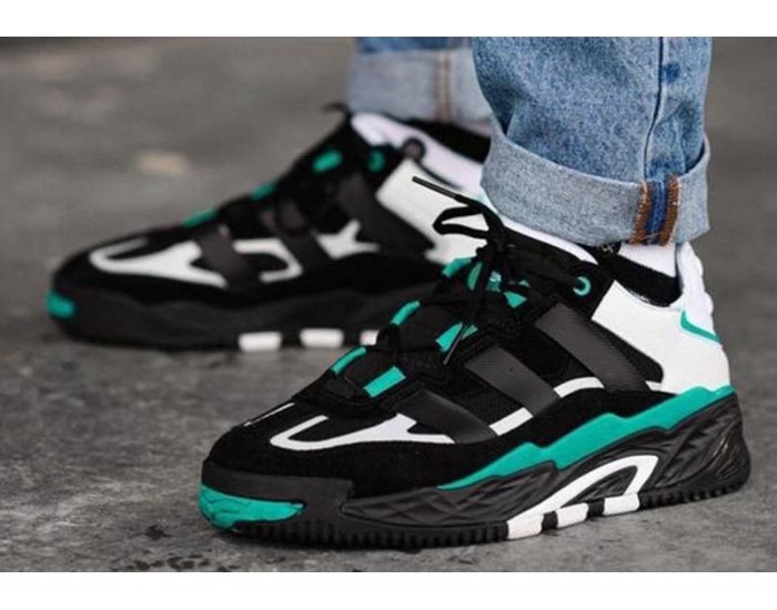Adidas Niteball Black Green с мехом