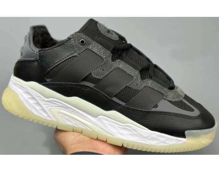 Adidas Niteball Black White с мехом