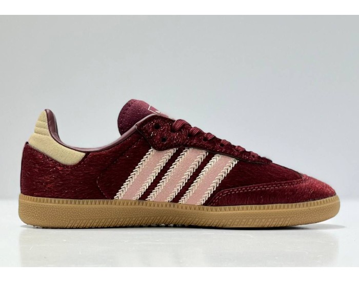 Adidas Samba OG Maroon Sand Strata Pony