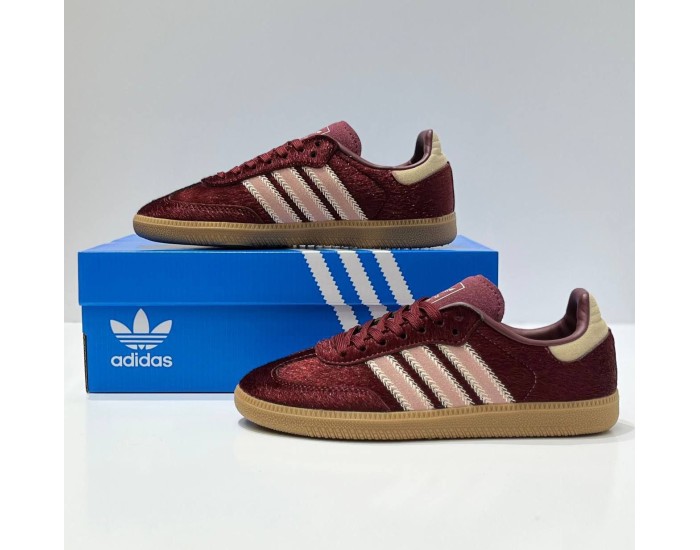 Adidas Samba OG Maroon Sand Strata Pony