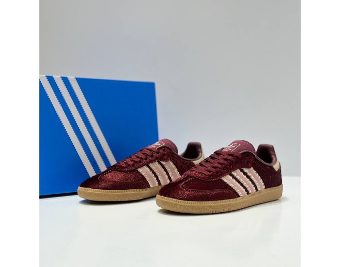 Adidas Samba OG Maroon Sand Strata Pony