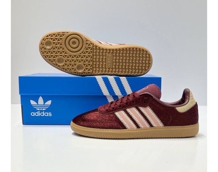 Adidas Samba OG Maroon Sand Strata Pony