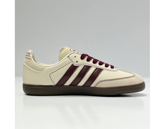 Adidas Samba OG Wonder White Maroon