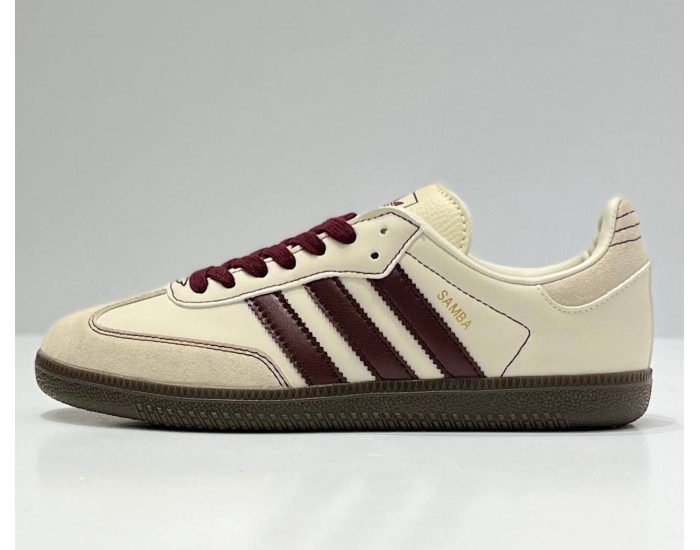 Adidas Samba OG Wonder White Maroon