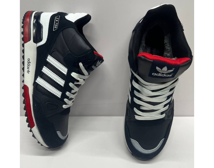 Adidas ZX 750 High Dark Blue с мехом