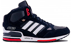 Adidas ZX 750 High Dark Blue с мехом